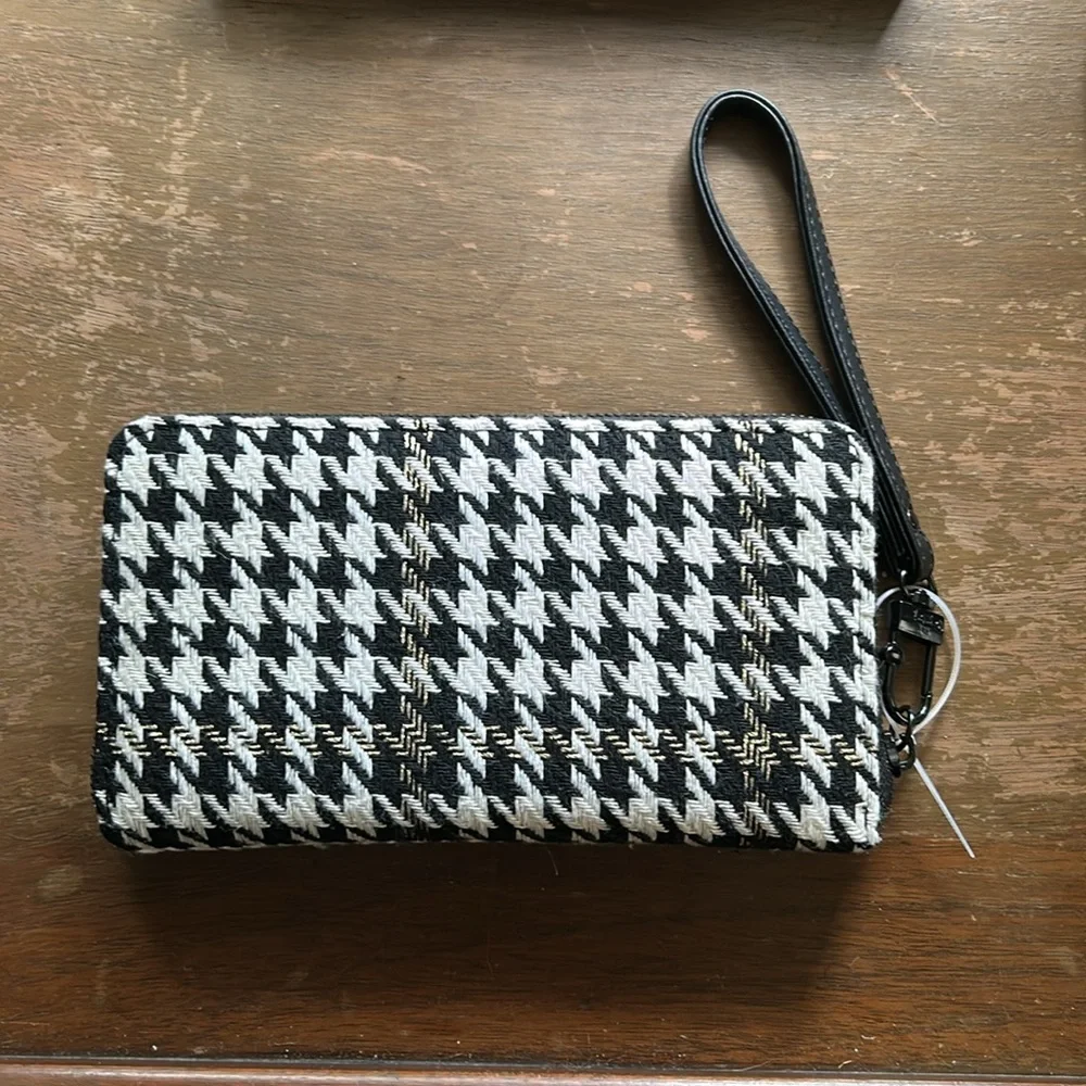 Betsy Johnson NWT Houndstooth Wristlet Wallet - Picture 5 of 7